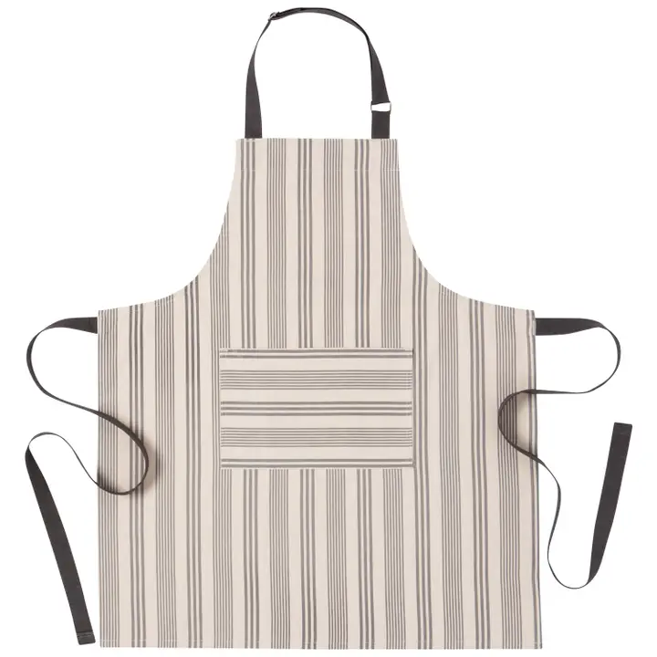 Pencil Stripe Gray Chef Apron - Image 2